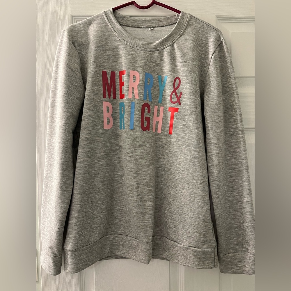 Merry And Bright Sweatshirt Christmas Sweatshirt Family Christmas Sweatshirt